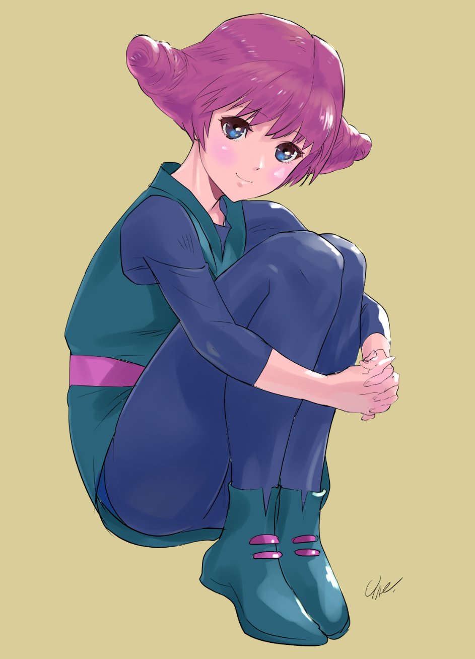 1girl, blue_eyes, blush, closed_mouth, dress, elle_humn, eyebrows_visible_through_hair, highres