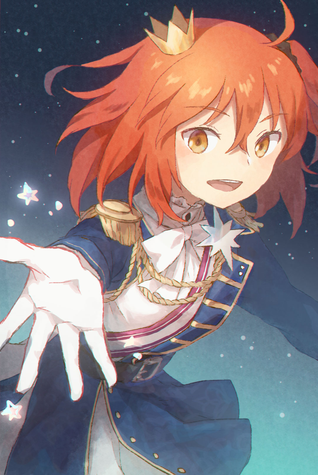 1girl, ahoge, aiguillette, ametani_kuko, bangs, belt, blue_jacket, breasts