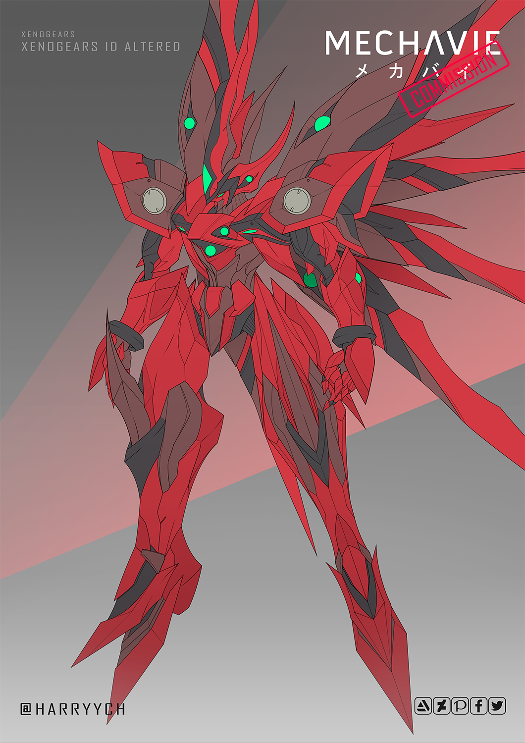 artist_name, character_name, commission, english_commentary, floating, fusion, green_eyes, harryych