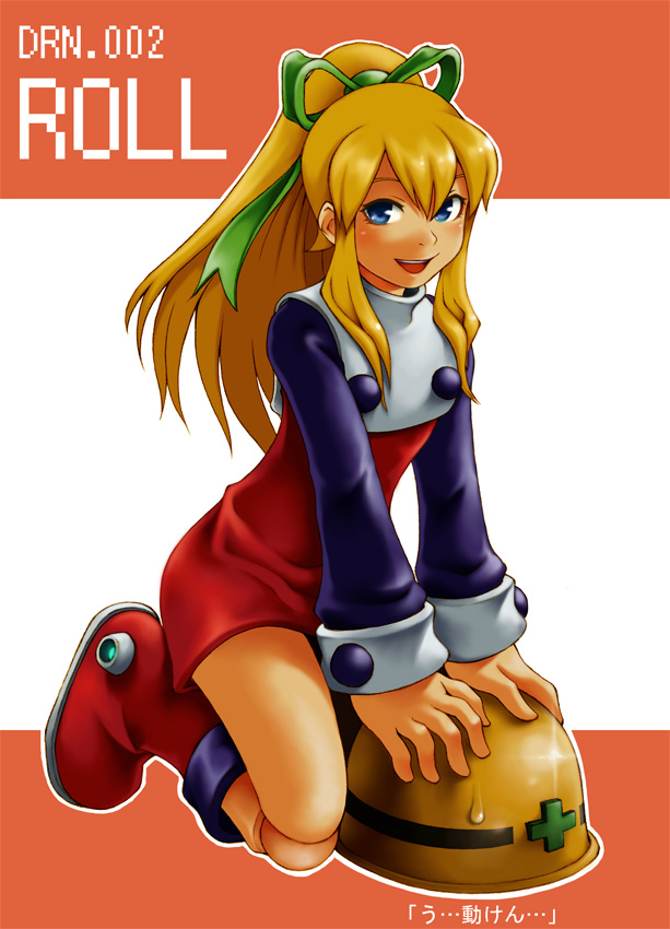 1girl, blush, bow, flat_chest, loli, long_hair, mega_man_(classic), mega_man_(series)