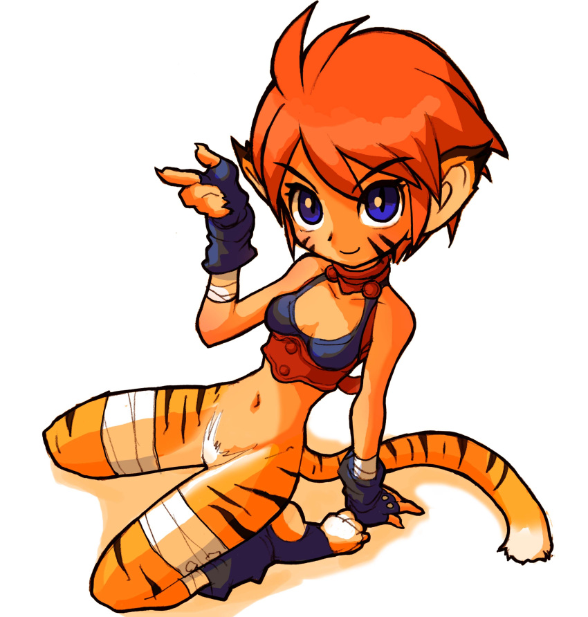 1girl, absurdres, animal_ears, blue_eyes, breasts, breath_of_fire, breath_of_fire_ii, cat_ears