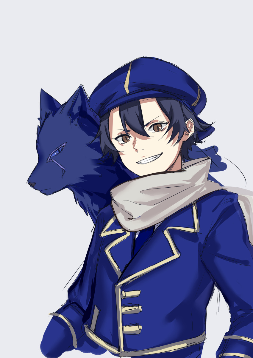 fanart, pixiv, simple_background, solo, tegami_bachi, wasiolka, zazie_winters
