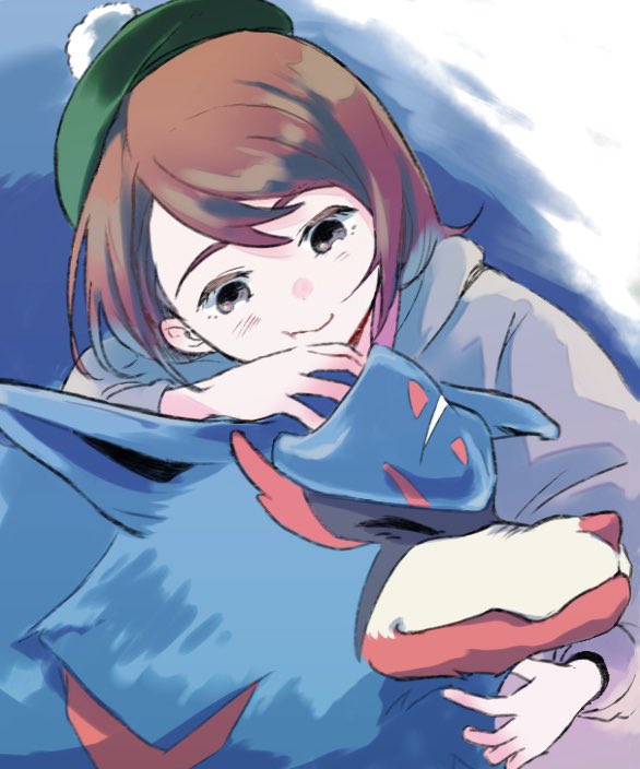1girl, 9no_kabe, bangs, bob_cut, brown_hair, cardigan, cheek_squash, closed_eyes
