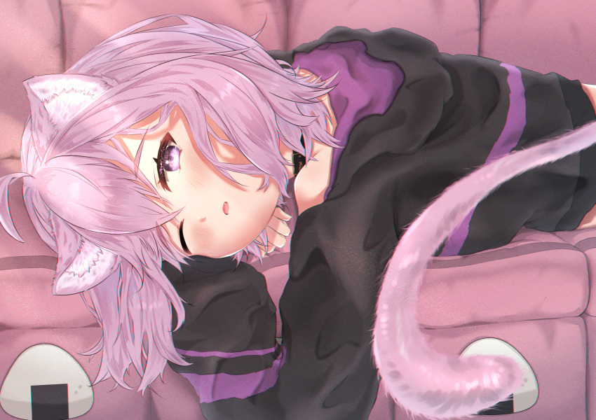 1girl, ahoge, anima, animal_collar, animal_ear_fluff, animal_ears, bangs, black_collar