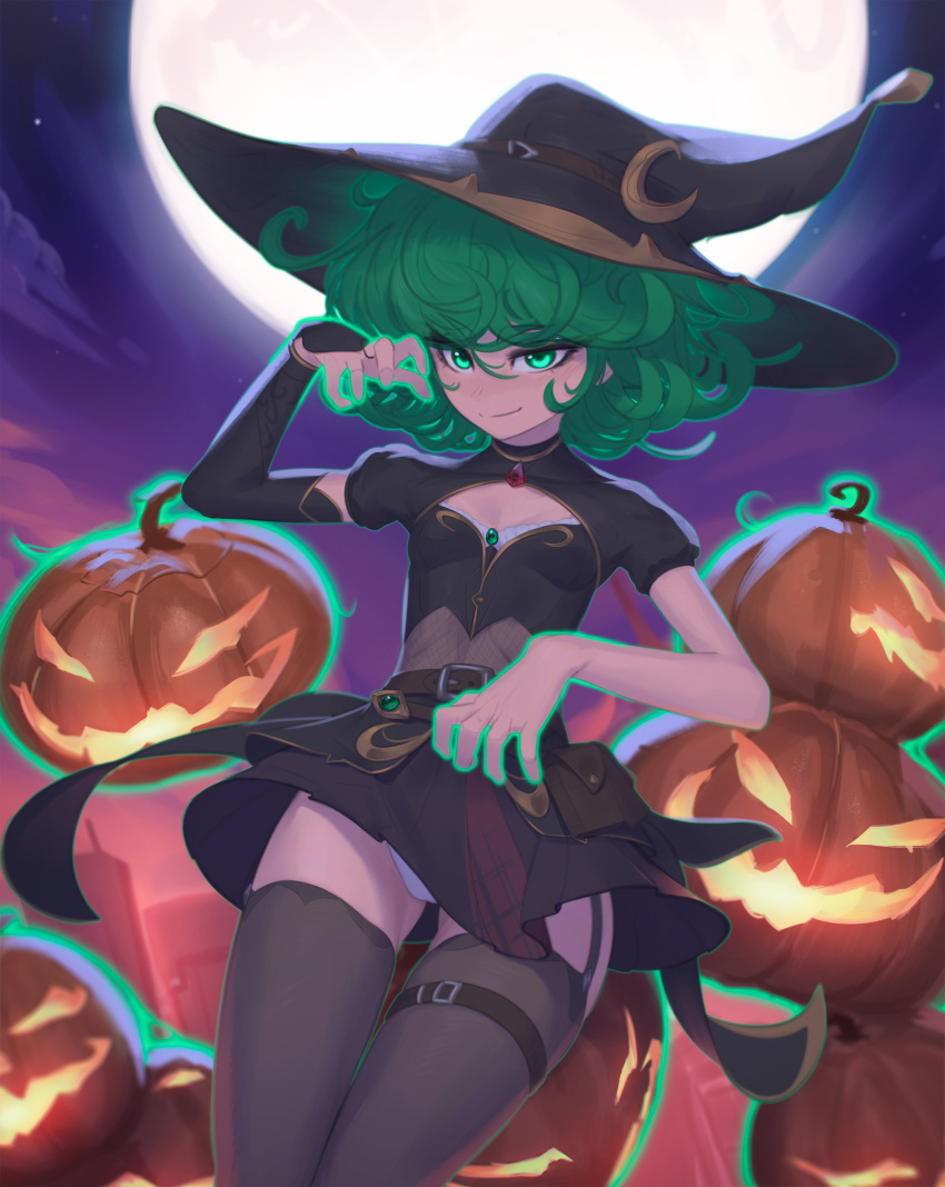 1girl, absurdres, alternate_costume, closed_mouth, clothes_lift, crescent, crescent_hat_ornament, curly_hair