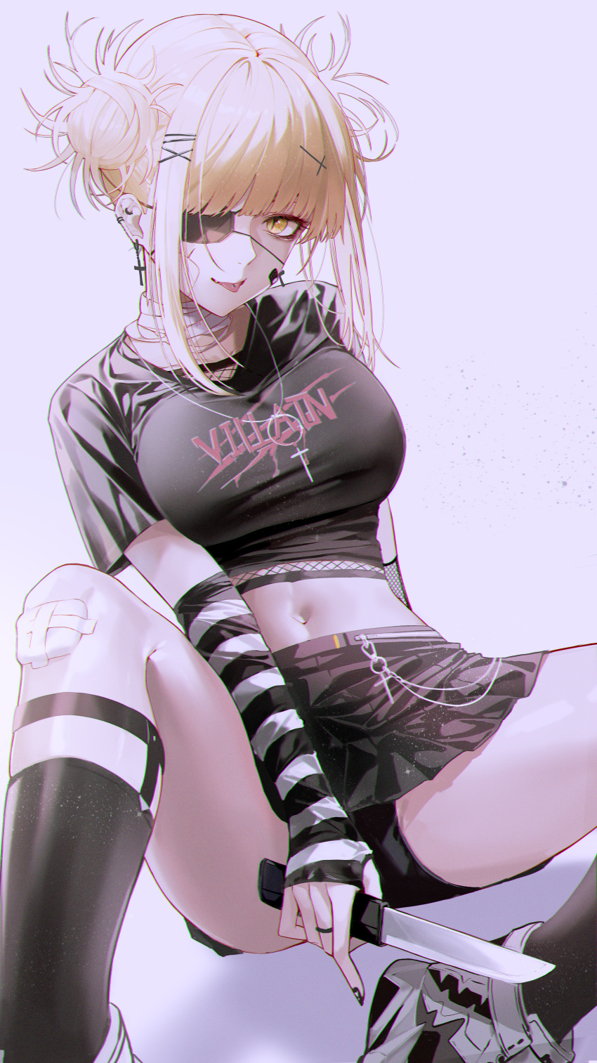 1girl, absurdres, alternate_costume, ass, bandaged_neck, bandages, bandaid, bandaid_on_knee