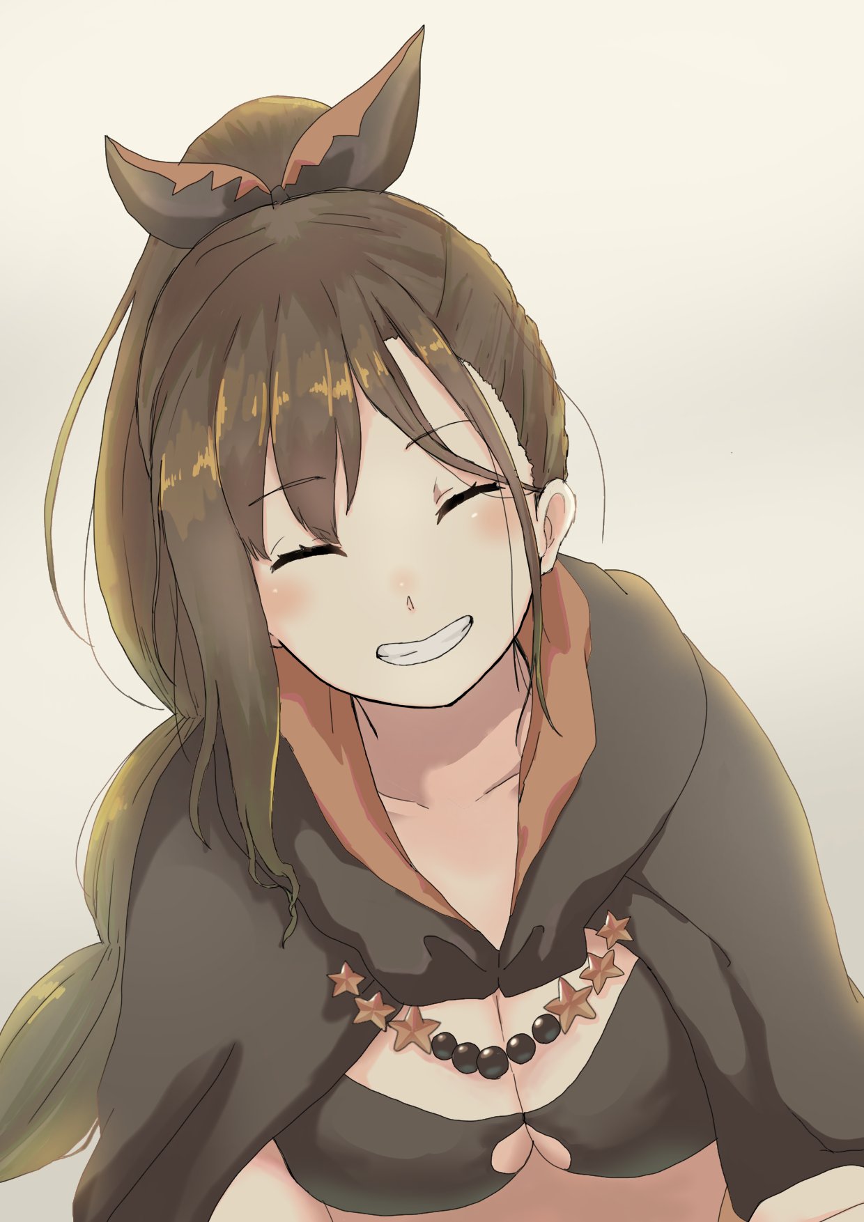 1girl, bangs, bikini, black_bikini, blush, braid, braided_ponytail, brown_hair