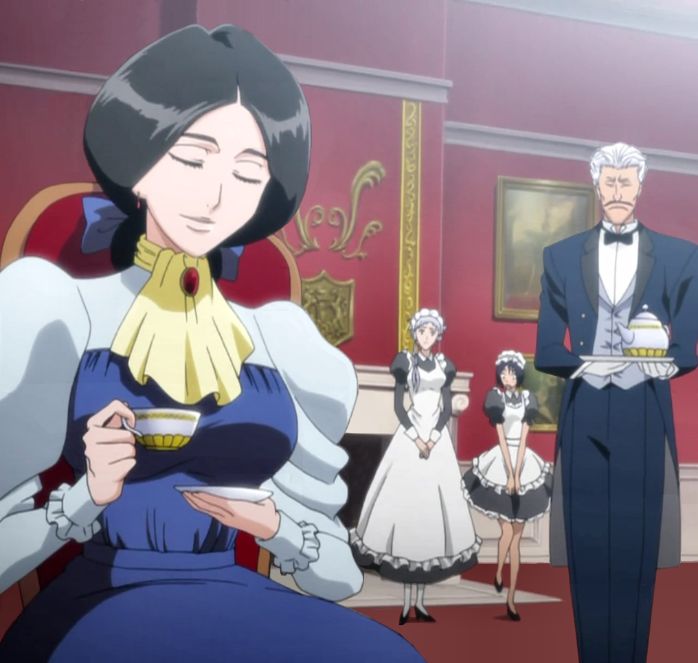 bleach, butler, cap, crossdressinging, kotetsu_isane, maid, sasakibe_choujirou, stitched