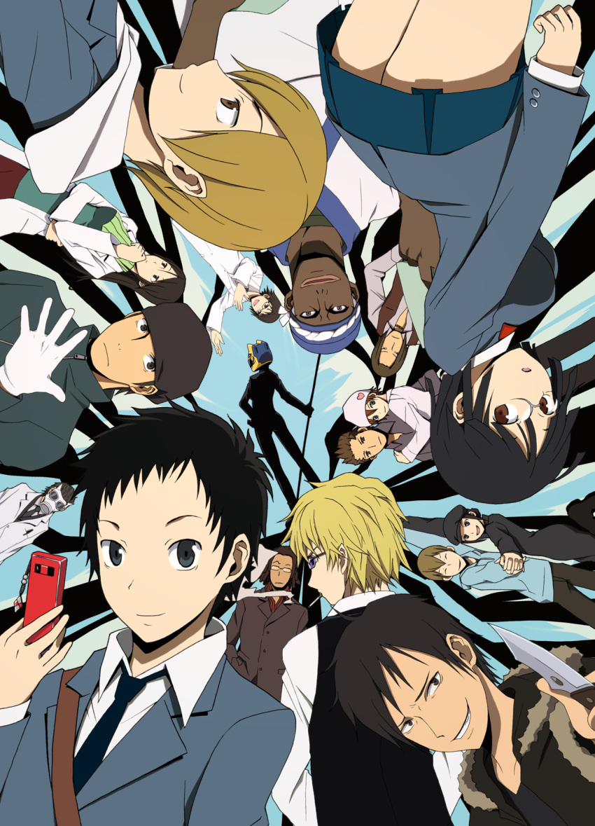 durarara!!, everyone, harima_mika, heiwajima_shizuo, highres, kadota_kyouhei, karisawa_erika, kida_masaomi