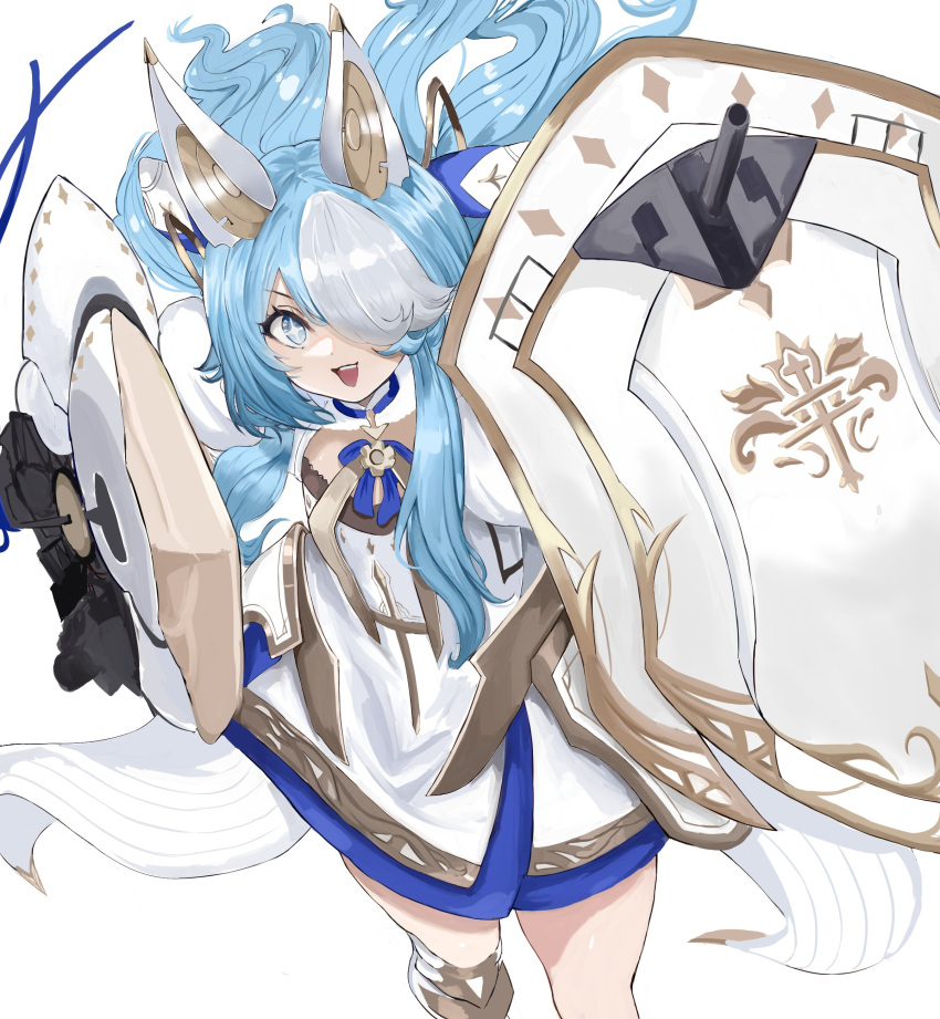 +_+, 1girl, absurdres, animal_ears, azur_lane, blue_eyes, blue_hair, dress
