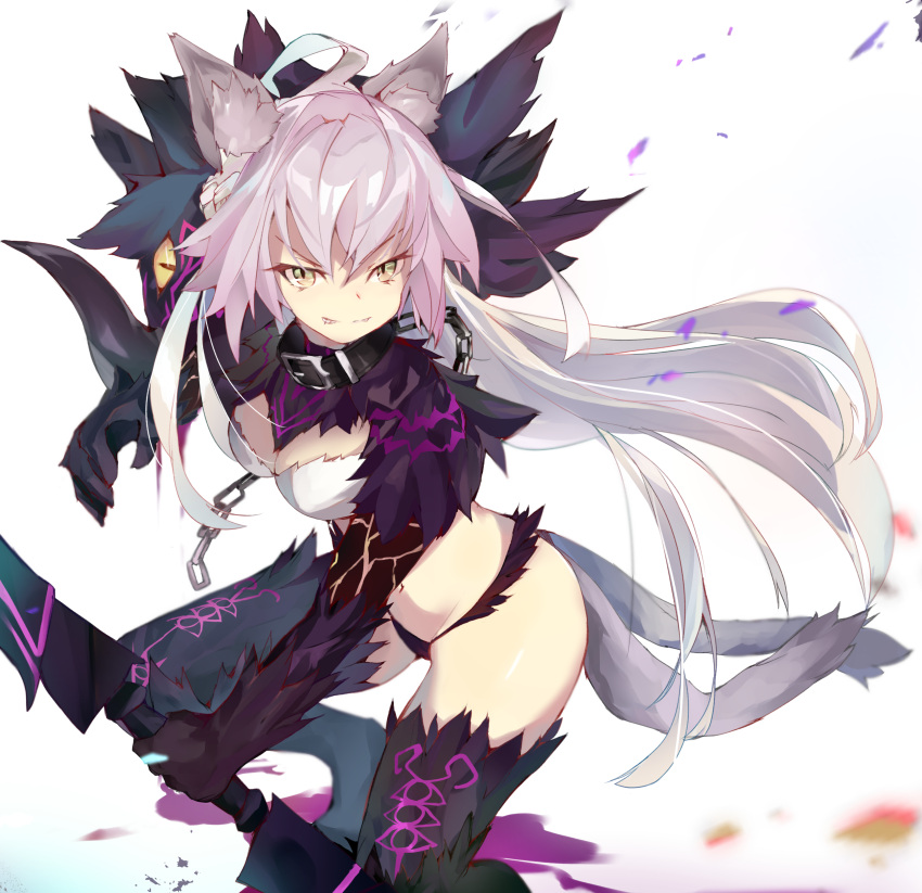 1girl, absurdres, animal_ear_fluff, animal_ears, atalanta_(alter)_(fate), atalanta_(fate), black_legwear, black_panties