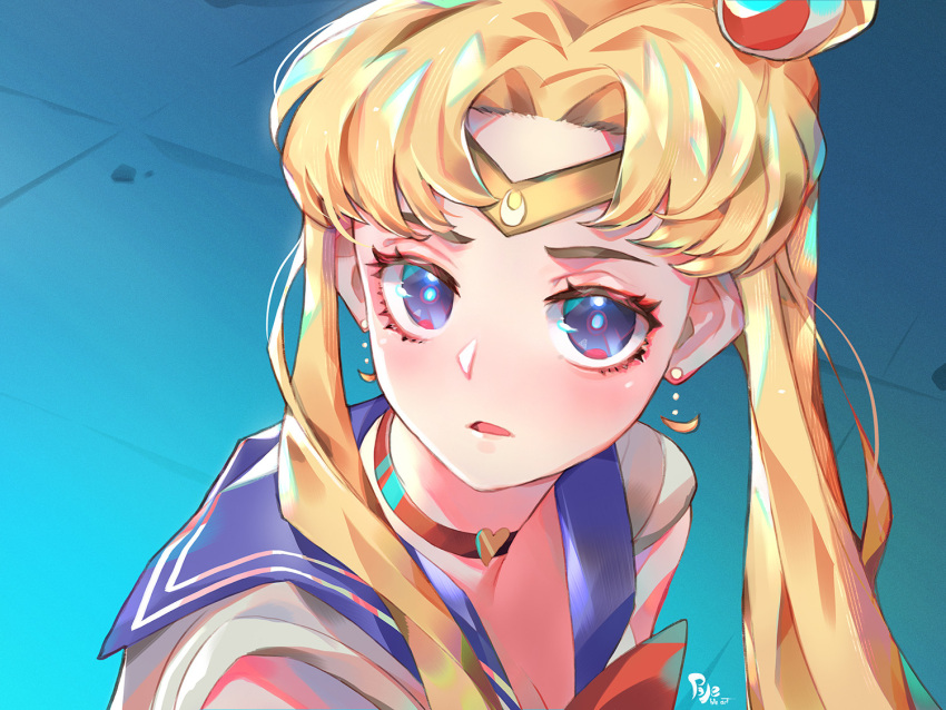 1girl, :o, bishoujo_senshi_sailor_moon, bleble, blonde_hair, blue_eyes, blue_sailor_collar, blush