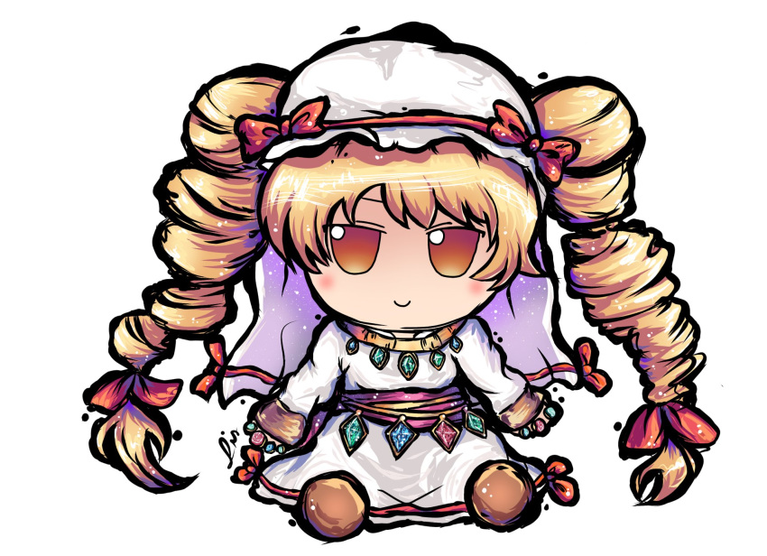 1girl, bangs, blonde_hair, blush, boots, bow, bracelet, brown_footwear