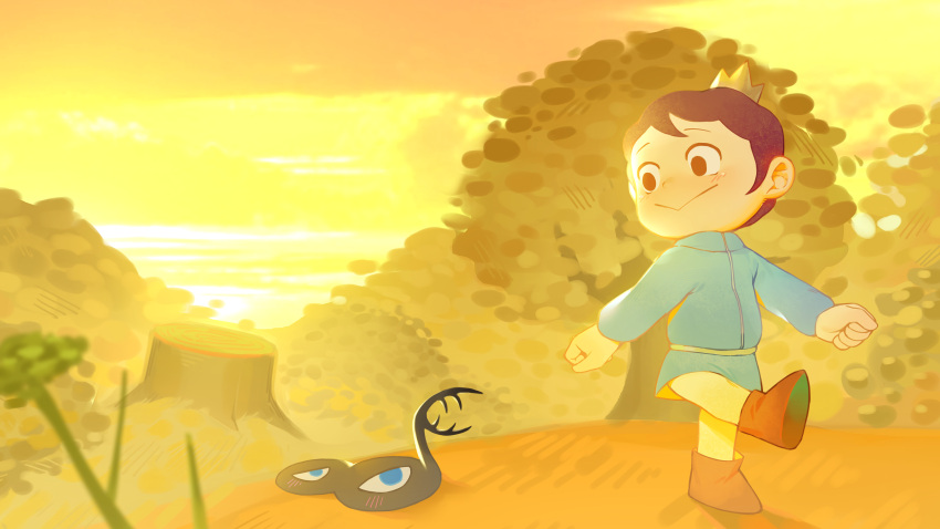 1boy, absurdres, black_eyes, blue_eyes, blue_shirt, blurry, blurry_foreground, blush