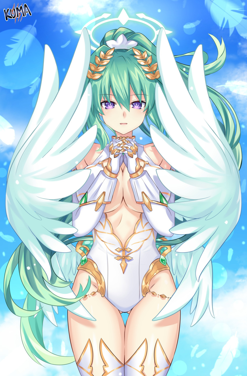 absurdres, choujigen_game_neptune, four_goddesses_online:_cyber_dimension_neptune, green_heart, highres, lewdkuma, neptune_(series), vert_(neptune_series)