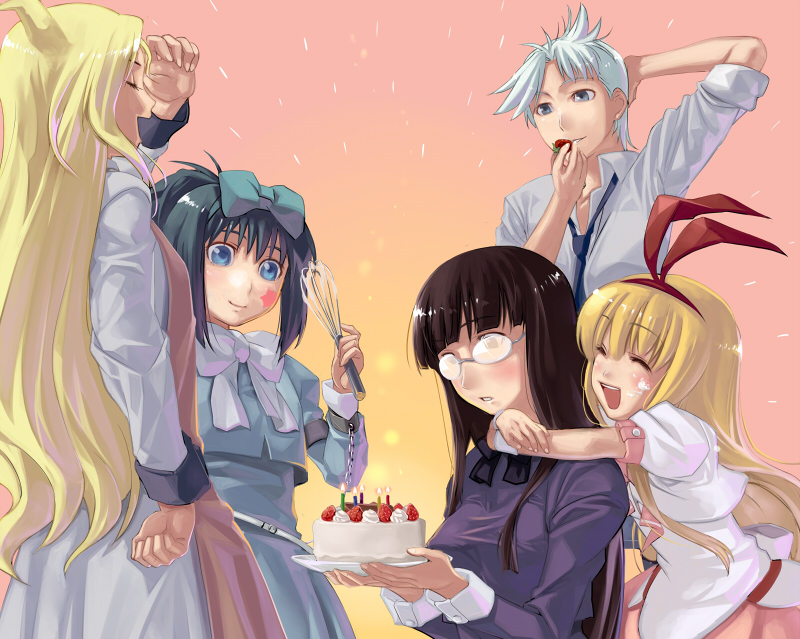 aru-sci, cake, flat_chest, food, inoue_jun, kunihiro_hajime, loli, pastry