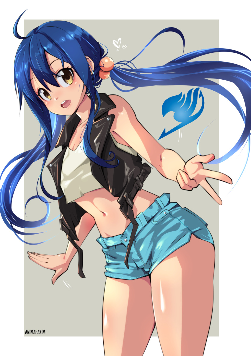 1girl, absurdres, ahoge, animahakim, artist_name, bare_shoulders, black_vest, blue_hair