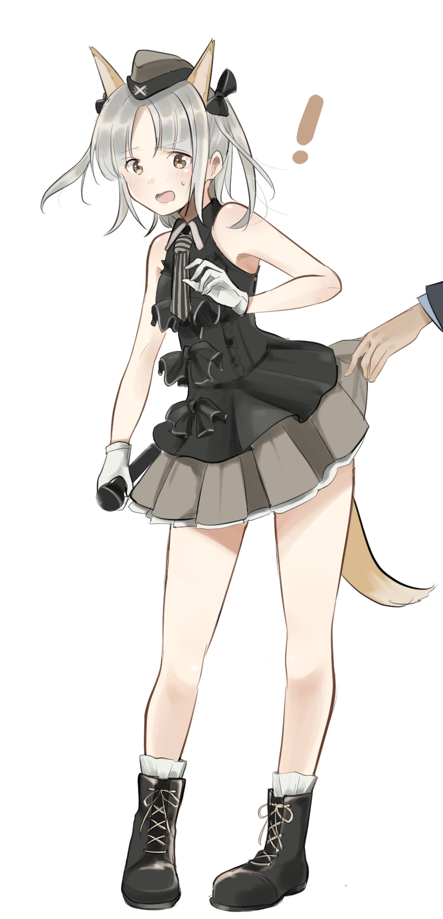 !, 2girls, animal_ears, black_footwear, blush, brave_witches, edytha_rossmann, fox_ears