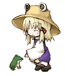 1girl, bangs, black_footwear, blonde_hair, blush, closed_eyes, dorua_(dollar), eyebrows_visible_through_hair