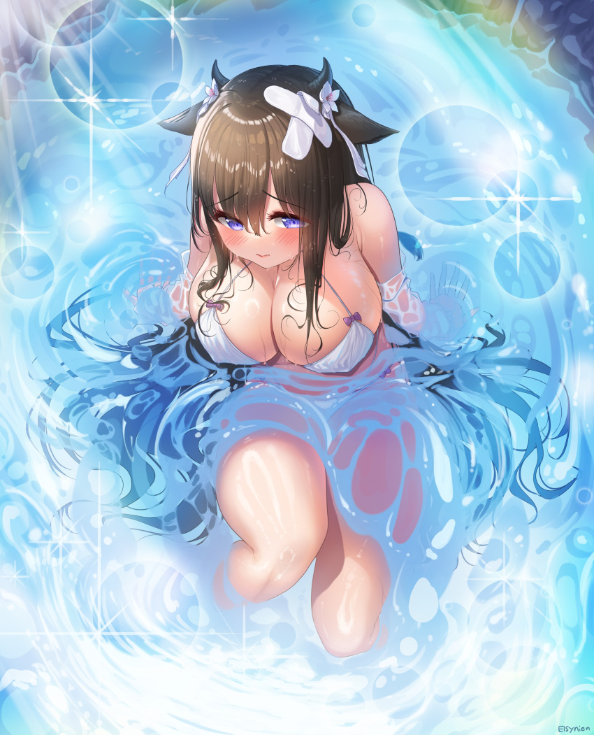 1girl, absurdres, animal_ears, azur_lane, bandaid, bandaid_on_head, bikini, breasts