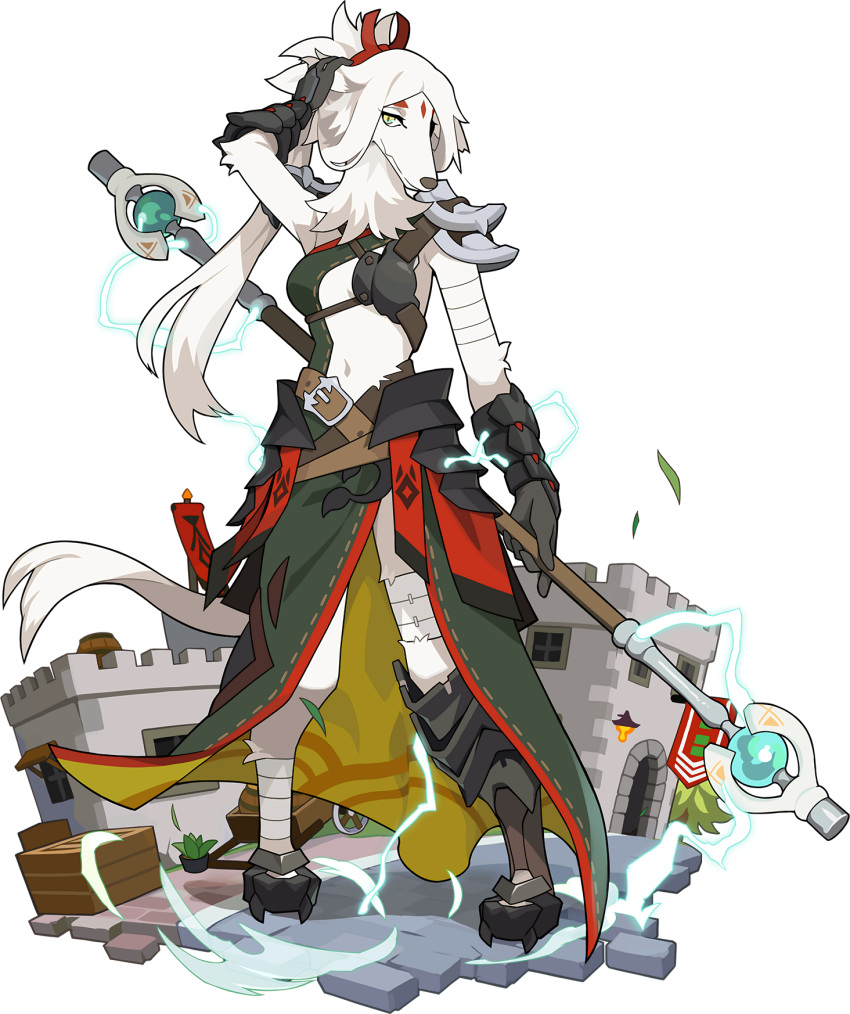 1girl, adjusting_hair, animal_ears, animal_nose, arm_at_side, arm_up, armor, artist_request