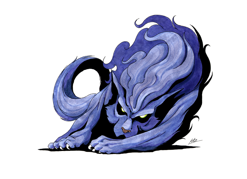 atlus, demon, fenrir_(shin_megami_tensei), green_eyes, paws, persona, shin_megami_tensei