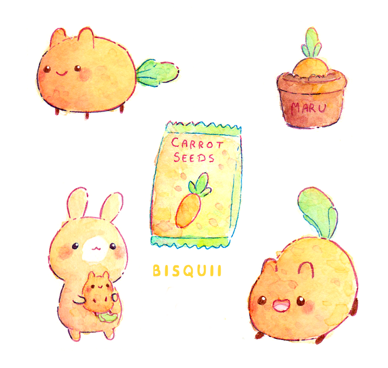:3, :d, animal, artist_name, bisquii, carrot, character_name, closed_mouth