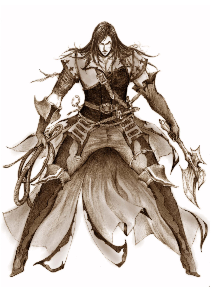 axe, brown, castlevania, castlevania_iii:_dracula's_curse, castlevania_iii:_dracula's_curse, daburoku, gloves, highres