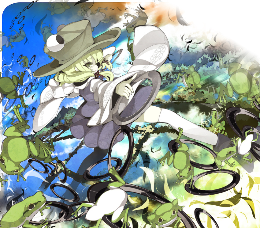 chakram, eyes, frog, hat, jewelry, moriya's_iron_rings, moriya_suwako, ring