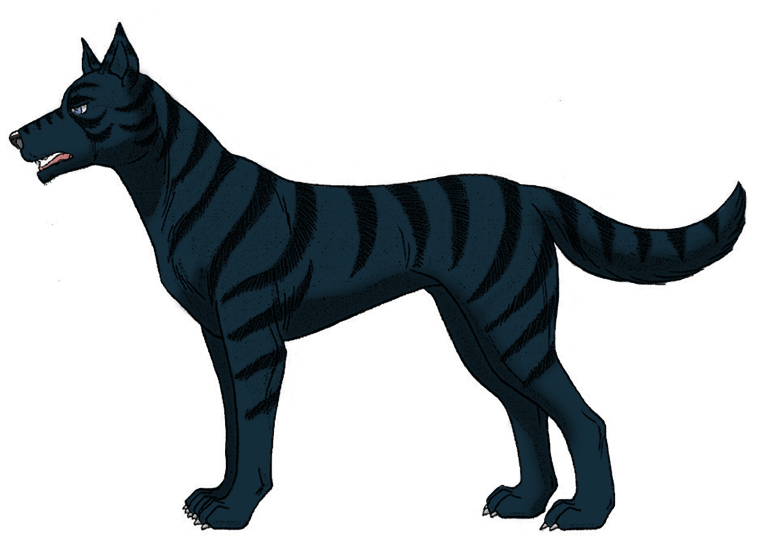 blue_eyes, claws, fangs, ginga_nagareboshi_gin, kurotora_(ginga_nagareboshi_gin), paws, tail