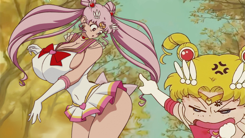 age_switch, bishoujo_senshi_sailor_moon, breasts, chibi_usa, highres, huge_breasts, n647, older, younger