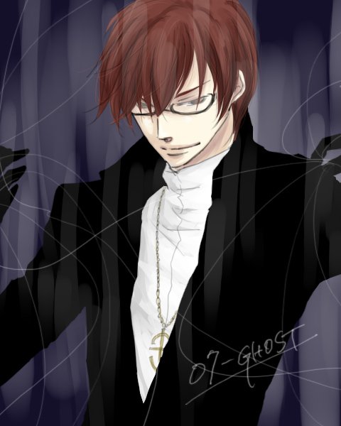 07-ghost, brown_hair, castor_(07-ghost), glasses, tagme