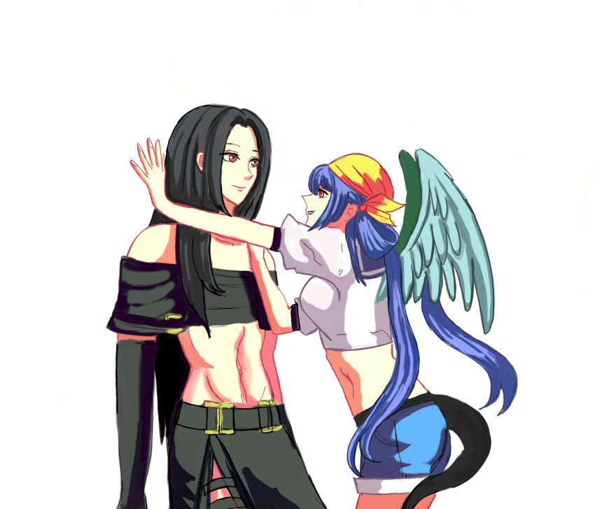 1boy, 1girl, couple, dizzy_(guilty_gear), guilty_gear, guilty_gear_x, guilty_gear_xx, kabedon