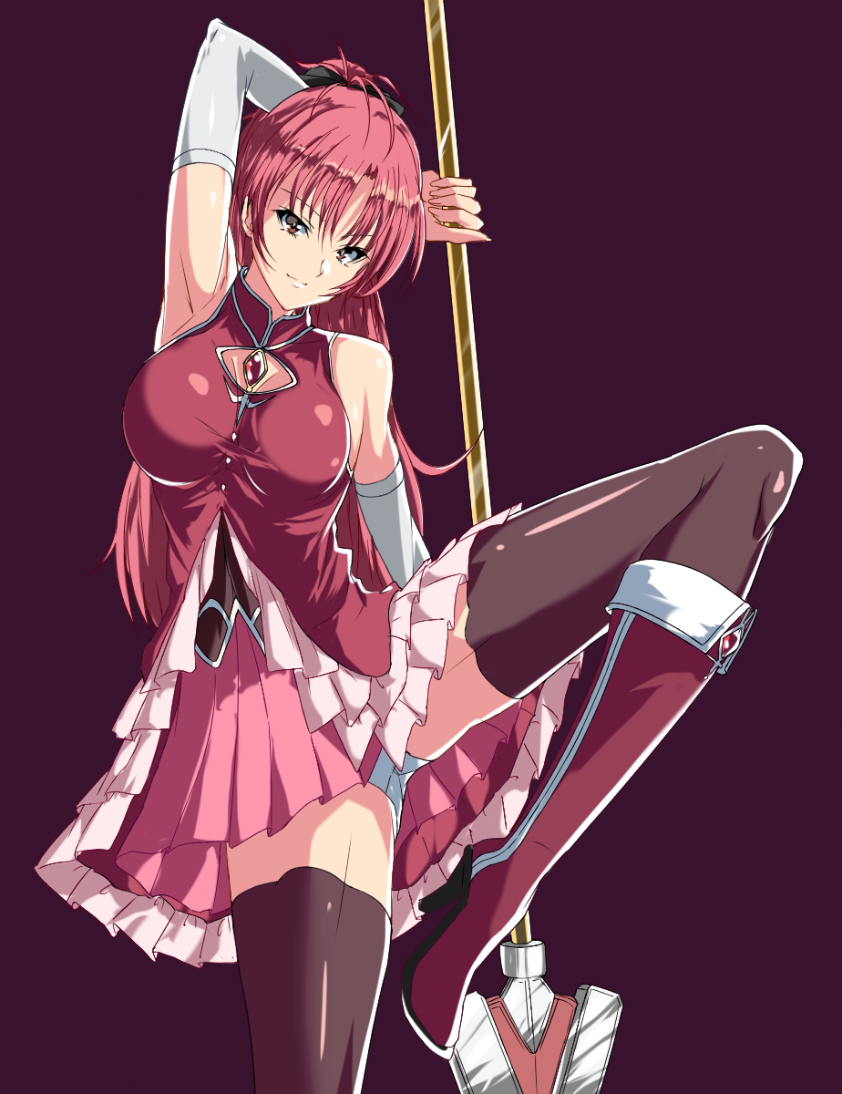 highres, mahou_shoujo_madoka_magica, older, panties, pantyshot, sakura_kyouko, shiny, sugari