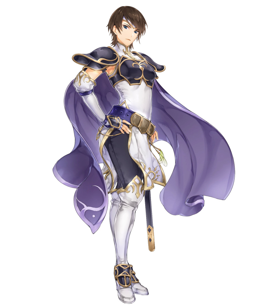 1girl, armor, bangs, belt, black_pants, blue_eyes, boots, breastplate