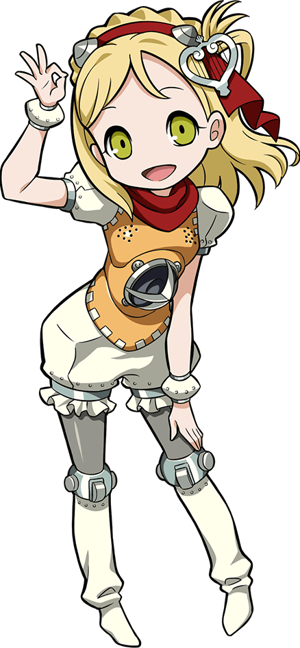 1girl, :d, blonde_hair, braid, cosplay, crown_braid, full_body, hair_ornament