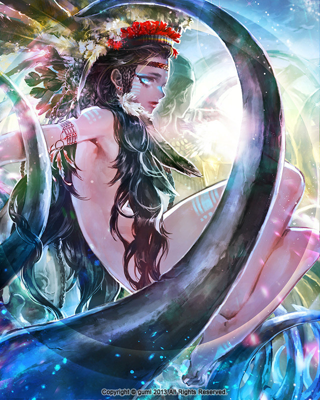 2girls, amputee, armlet, barefoot, black_hair, blue_eyes, bodypaint, braid
