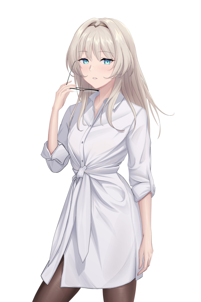 1girl, absurdres, an-94_(girls'_frontline), aqua_eyes, bangs, black_legwear, blonde_hair, closed_mouth