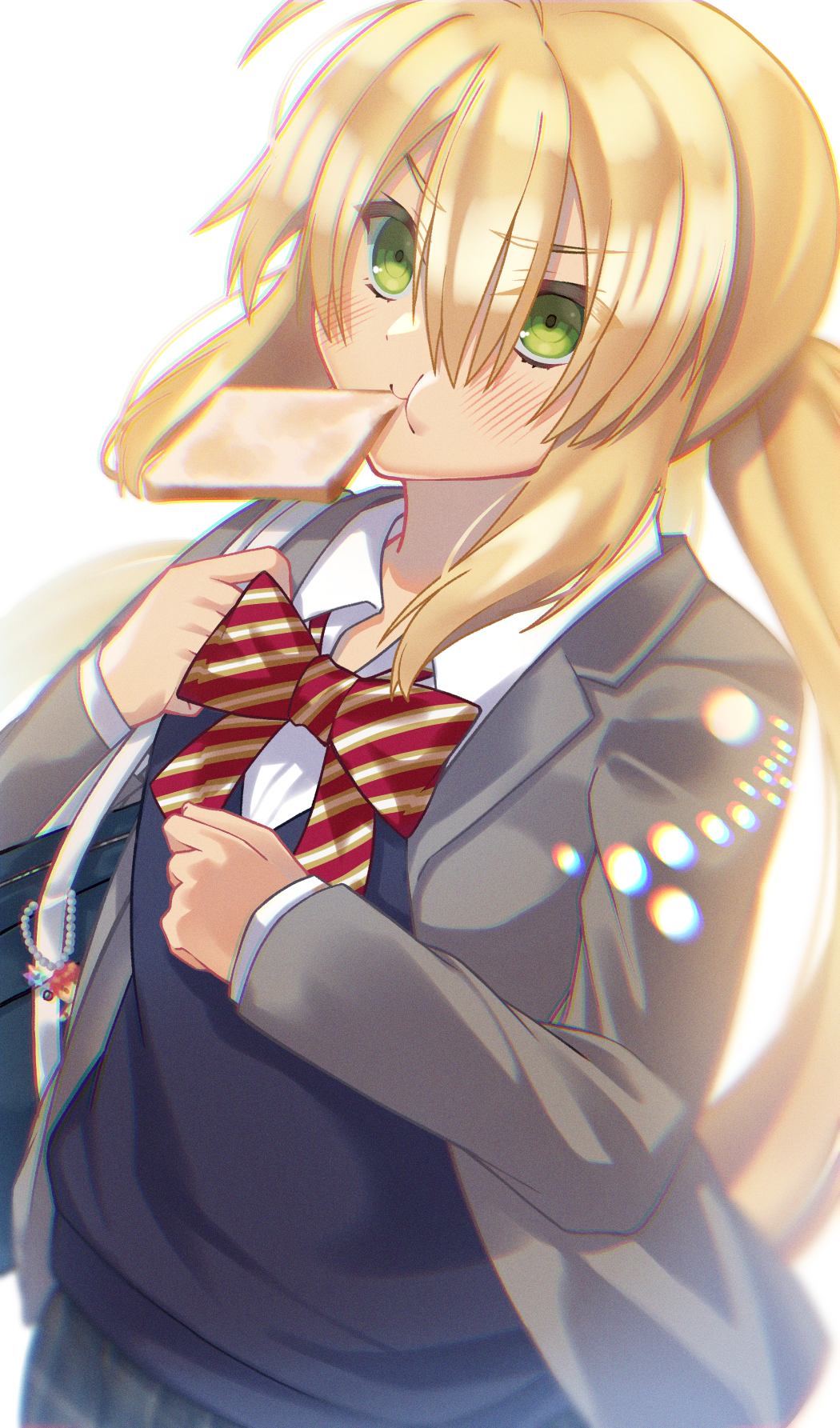 1girl, ahoge, akio_(akio1124), alternate_costume, artoria_pendragon_(caster)_(fate), artoria_pendragon_(fate), bag, bangs