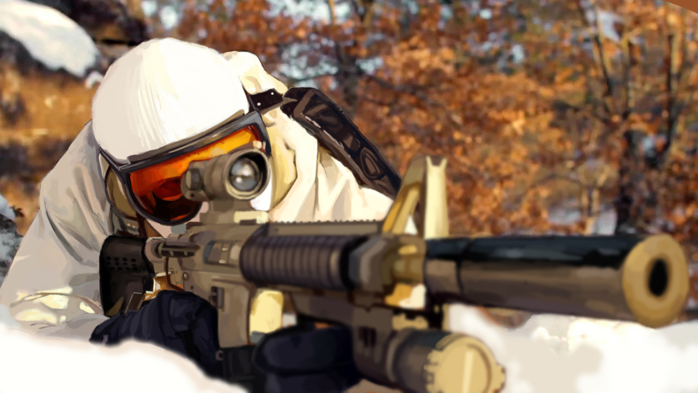 assault_rifle, call_of_duty, call_of_duty:_modern_warfare_2, flashlight, foreshortening, goggles, gun, m4_carbine