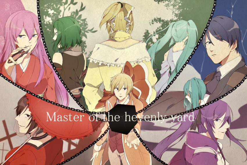 allen_avadonia, aqua_hair, asterisk_(oa_ir), banica_conchita, blonde_hair, blue_hair, chain, coat