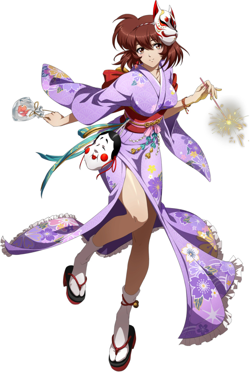 1girl, bangs, bare_legs, brown_eyes, brown_hair, closed_mouth, collarbone, flare_(langrisser)