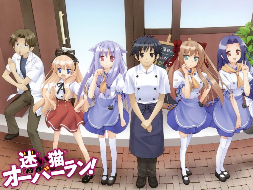 animal_ears, catgirl, kikuchi_ieyasu, kiriya_nozomi, mayoi_neko_overrun!, serizawa_fumino, tsuzuki_otome, tsuzuki_takumi