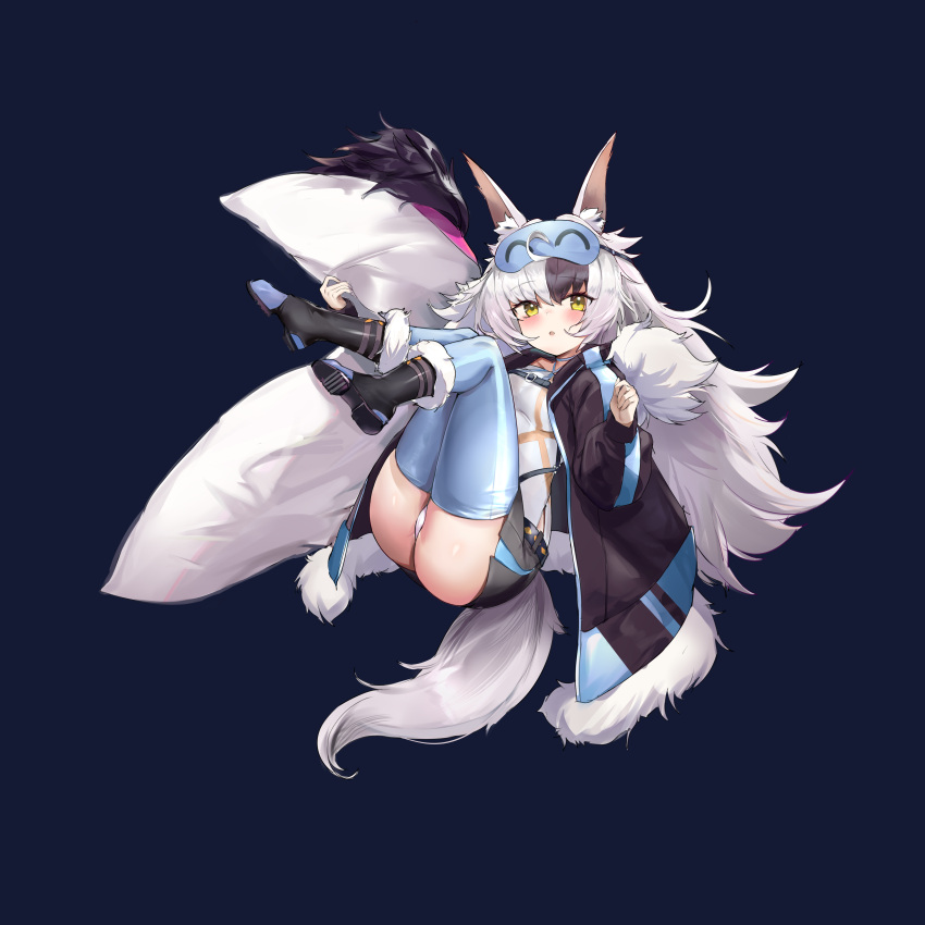 1girl, absurdres, ahoge, animal_ear_fluff, animal_ears, ass, bangs, belt