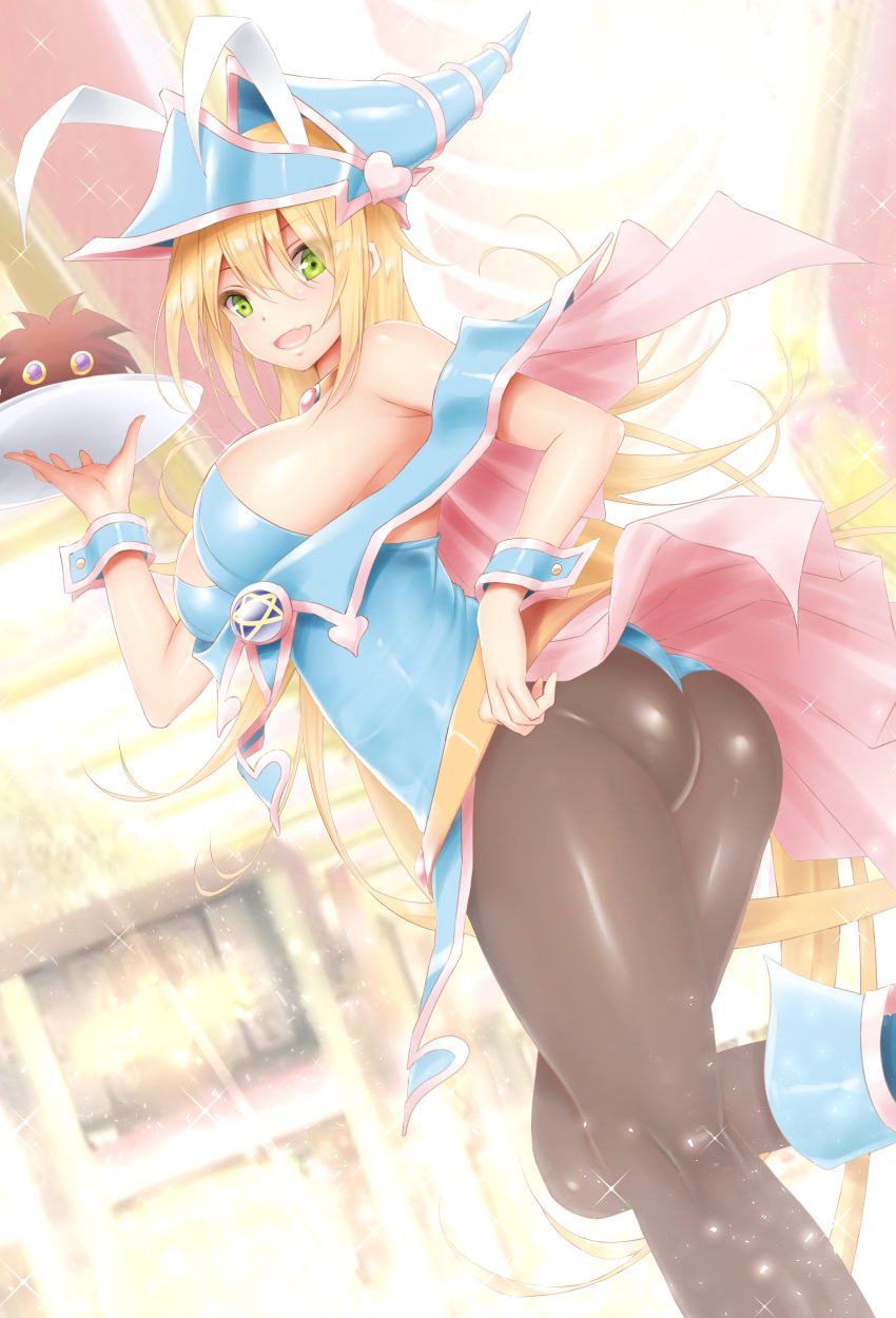 1girl, :d, absurdres, adapted_costume, animal_ears, ass, bar, bare_shoulders