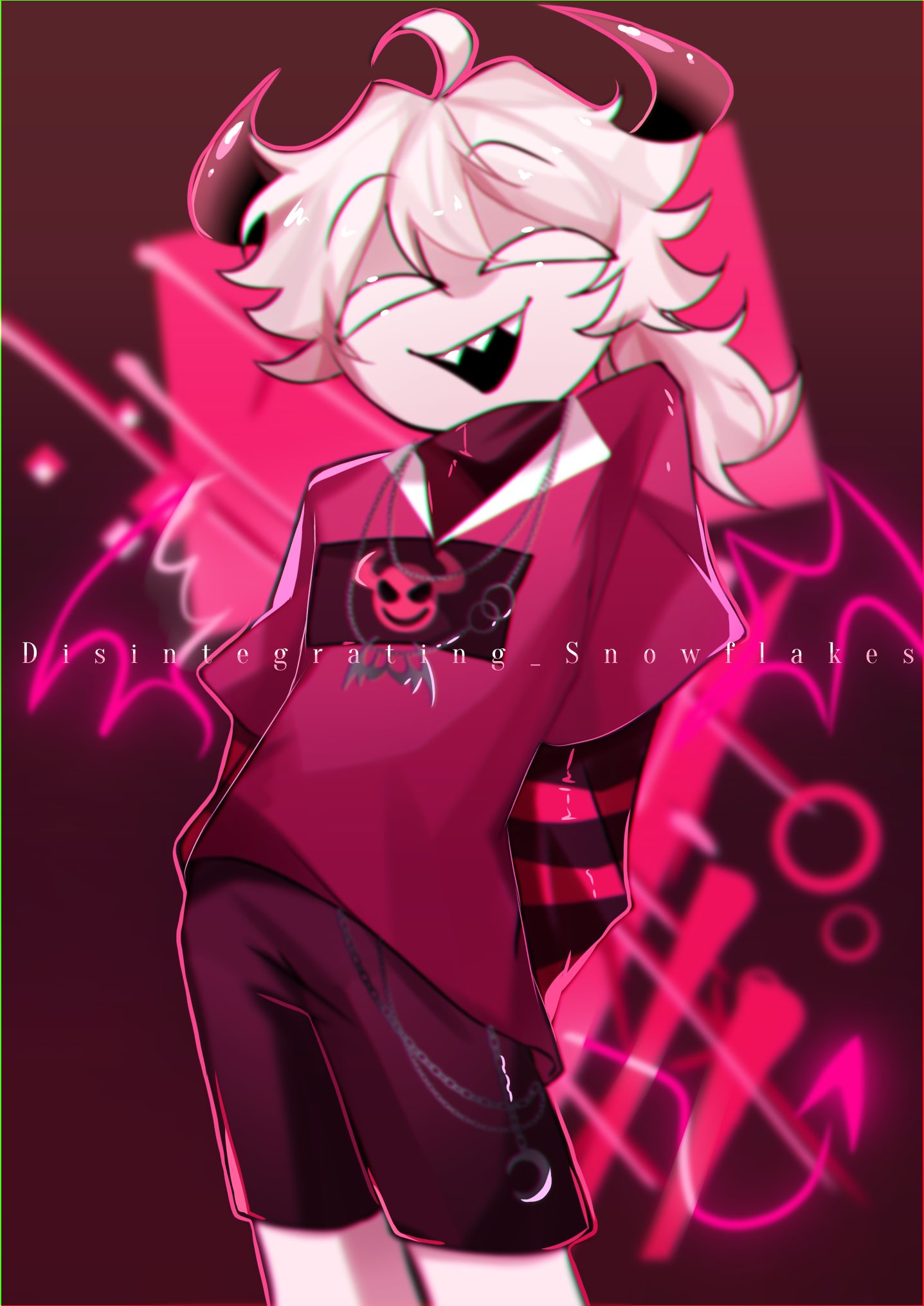 1boy, english_commentary, hashtag_commentary, looking_at_viewer, male_focus, mid-fight_masses_(friday_night_funkin'), selever_(mid-fight_masses), shorts