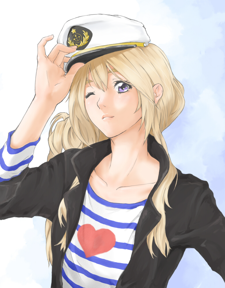 blue_eyes, face, hat, jade_(1308mukoubuti), k-on!, kotobuki_tsumugi, lips, listen!!