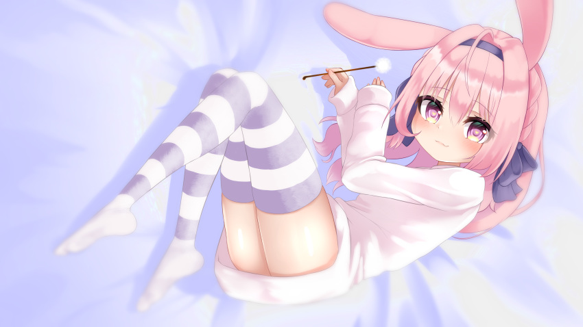 1girl, absurdres, animal_ears, dress, gaarya, hair_intakes, hairband, highres