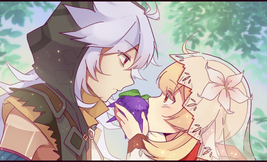 1b, 1girl, ahoge, bangs, blurry, coat, commentary_request, depth_of_field