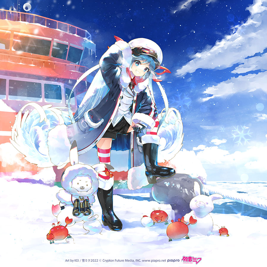 1girl, arm_up, bike_shorts, binoculars, black_coat, black_footwear, black_gloves, black_shorts